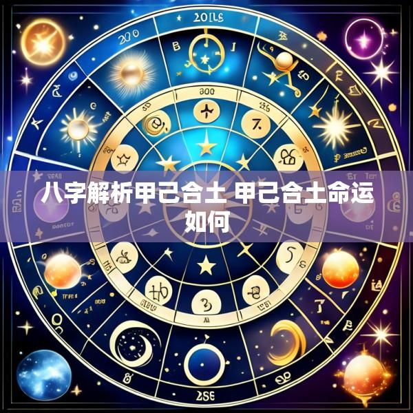 八字解析甲己合土 甲己合土命运如何