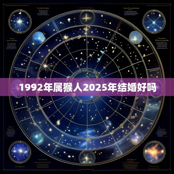 1992年属猴人2025年结婚好吗