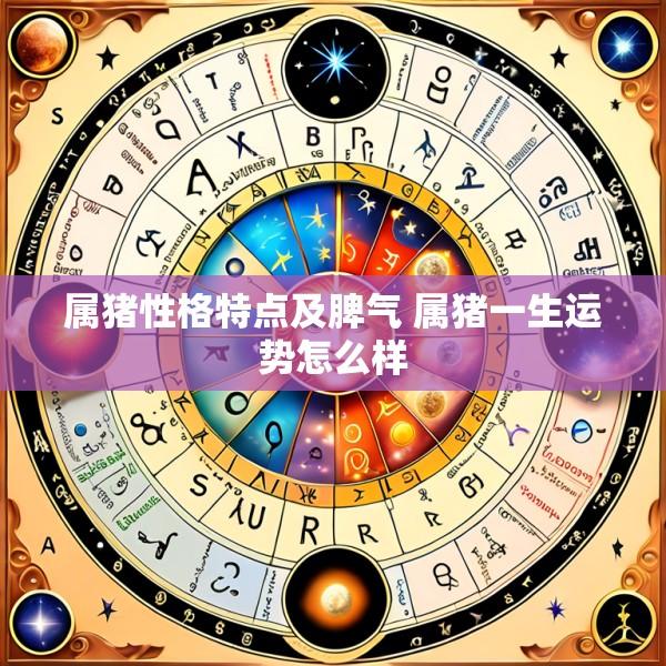 属猪性格特点及脾气 属猪一生运势怎么样