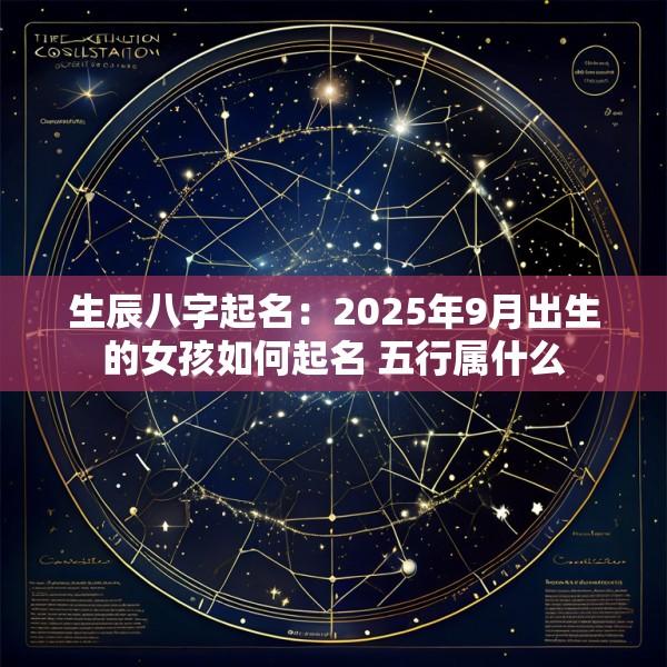 生辰八字起名：2025年9月出生的女孩如何起名 五行属什么