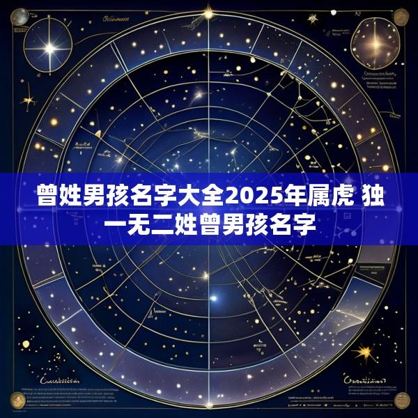 曾姓男孩名字大全2025年属虎 独一无二姓曾男孩名字