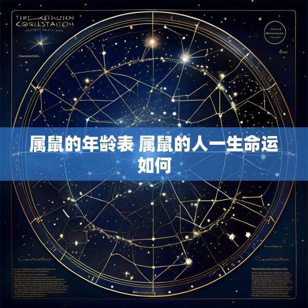 属鼠的年龄表 属鼠的人一生命运如何