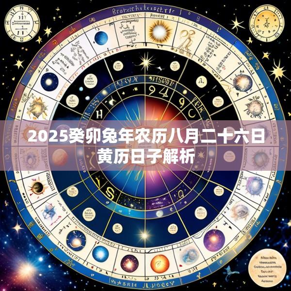 2025癸卯兔年农历八月二十六日黄历日子解析