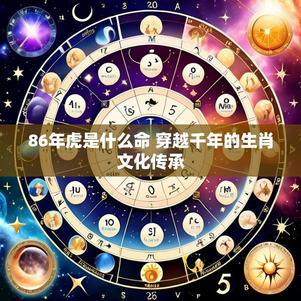 86年虎是什么命 穿越千年的生肖文化传承