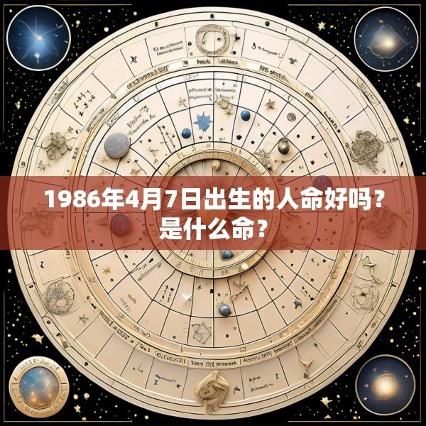 1986年4月7日出生的人命好吗？是什么命？