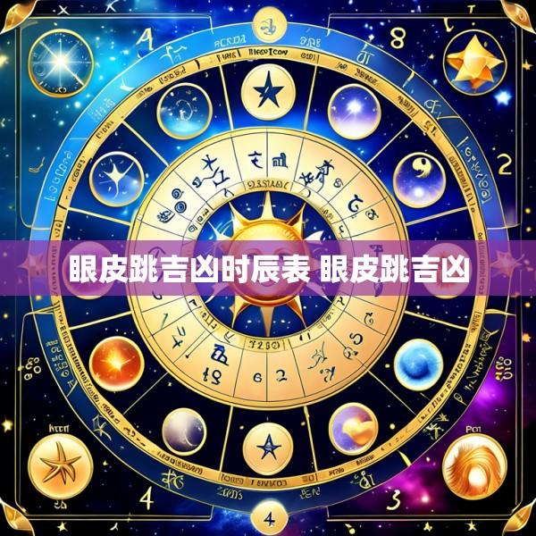 眼皮跳吉凶时辰表 眼皮跳吉凶