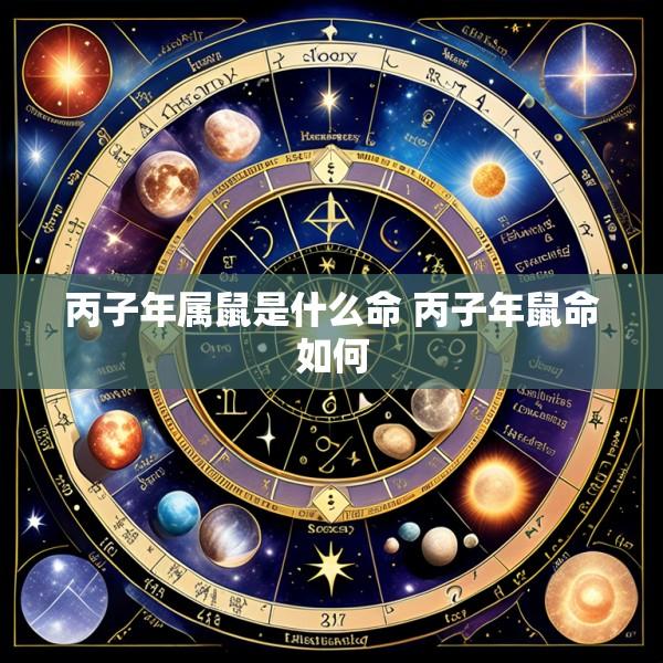 丙子年属鼠是什么命 丙子年鼠命如何