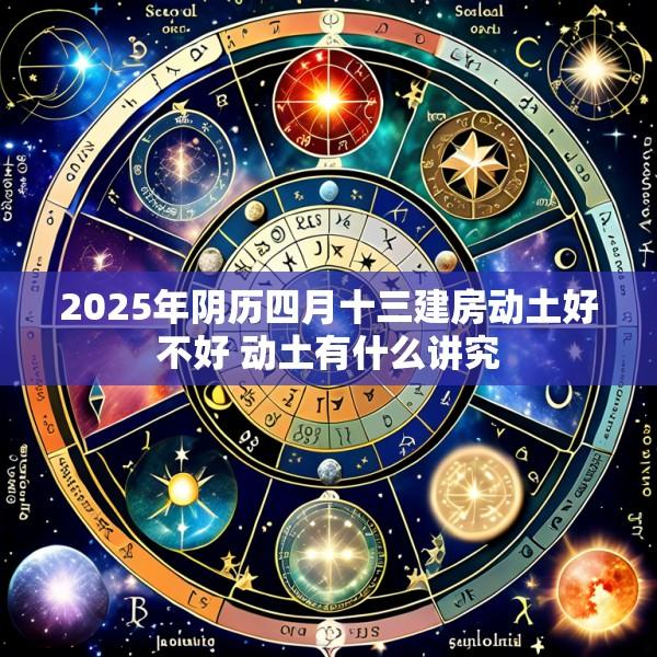 2025年阴历四月十三建房动土好不好 动土有什么讲究