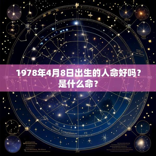 1978年4月8日出生的人命好吗？是什么命？