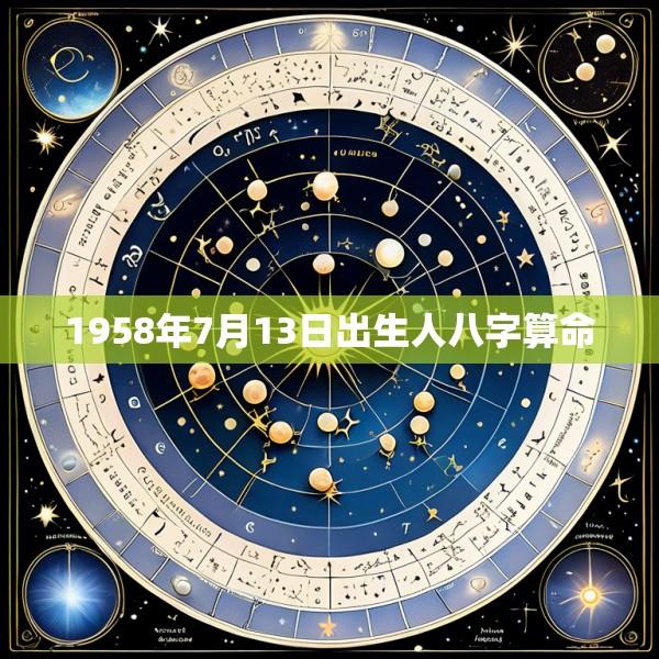 1958年7月13日出生人八字算命