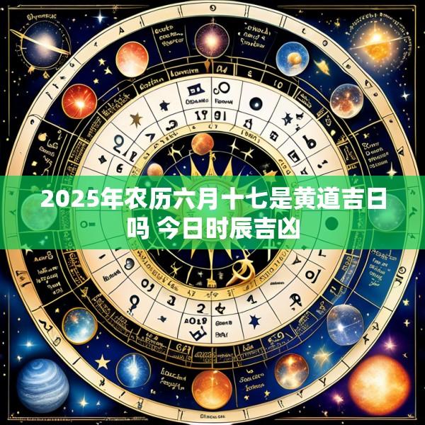 2025年农历六月十七是黄道吉日吗 今日时辰吉凶
