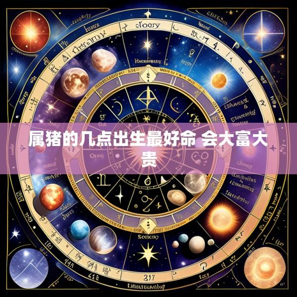 属猪的几点出生最好命 会大富大贵