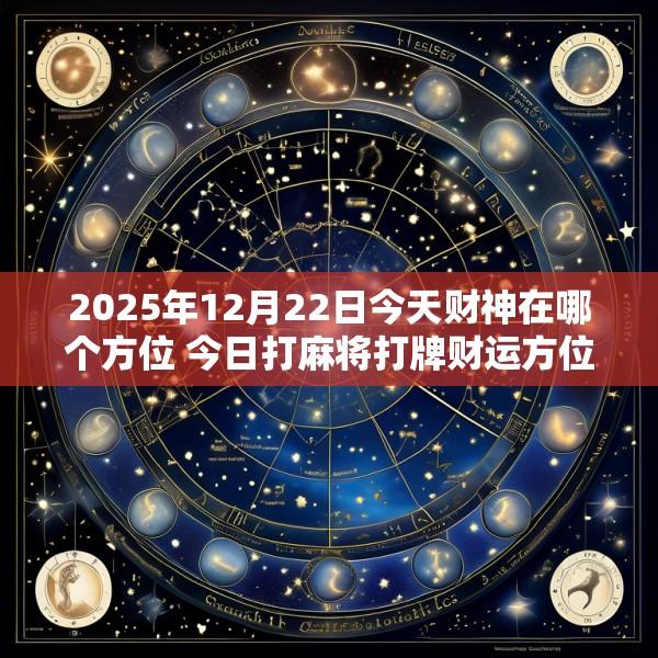 2025年12月22日今天财神在哪个方位 今日打麻将打牌财运方位