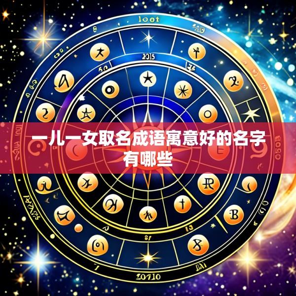 一儿一女取名成语寓意好的名字有哪些