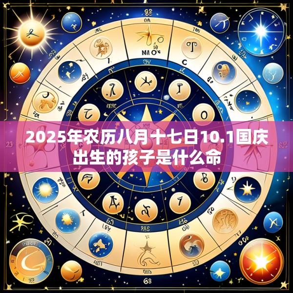 2025年农历八月十七日10.1国庆出生的孩子是什么命
