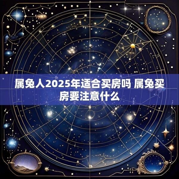 属兔人2025年适合买房吗 属兔买房要注意什么