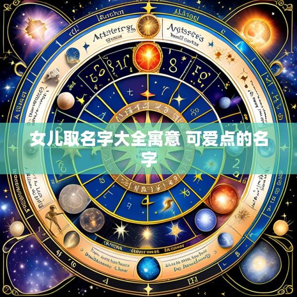 女儿取名字大全寓意 可爱点的名字