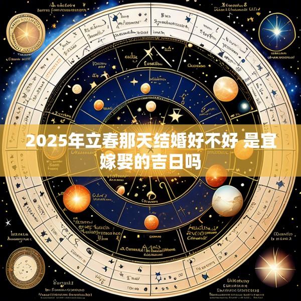 2025年立春那天结婚好不好 是宜嫁娶的吉日吗