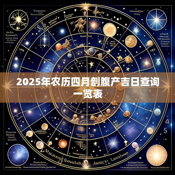 2025年农历四月剖腹产吉日查询一览表