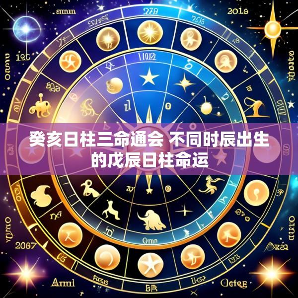 癸亥日柱三命通会 不同时辰出生的戊辰日柱命运