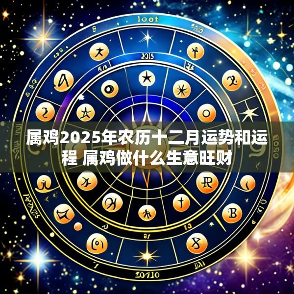 属鸡2025年农历十二月运势和运程 属鸡做什么生意旺财