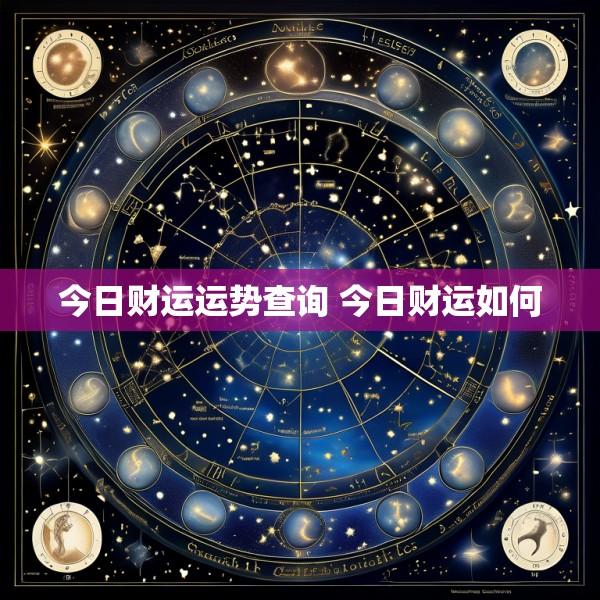 今日财运运势查询 今日财运如何