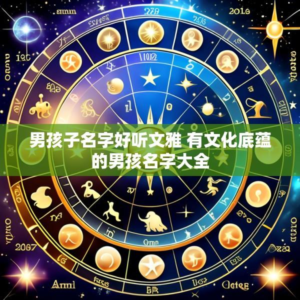 男孩子名字好听文雅 有文化底蕴的男孩名字大全
