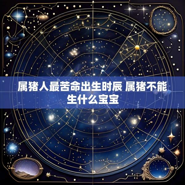 属猪人最苦命出生时辰 属猪不能生什么宝宝