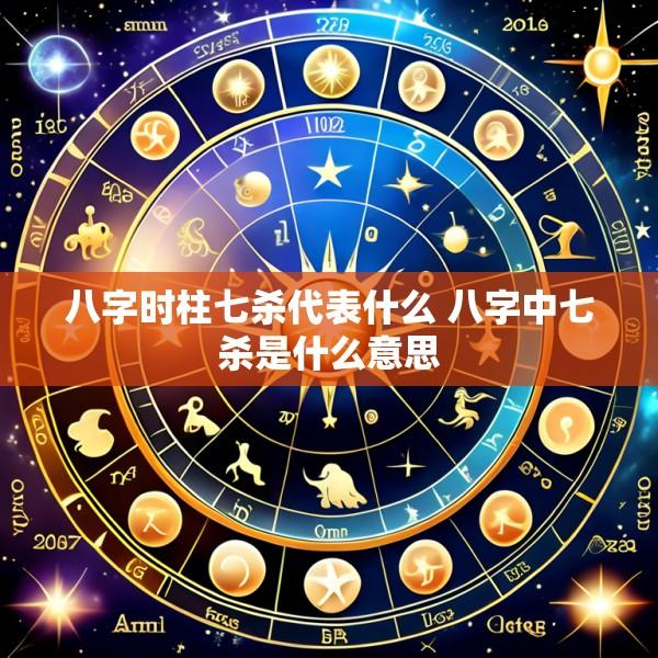 八字时柱七杀代表什么 八字中七杀是什么意思
