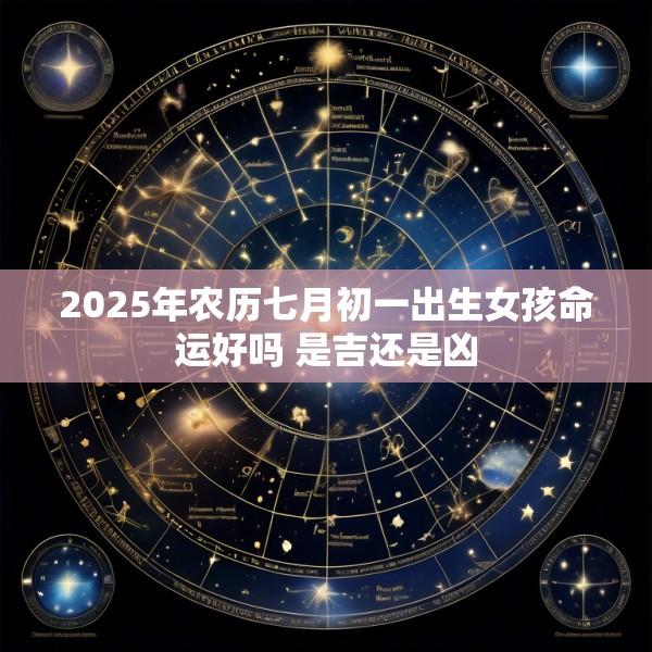 2025年农历七月初一出生女孩命运好吗 是吉还是凶
