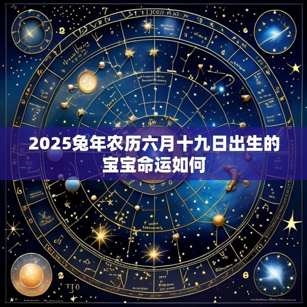 2025兔年农历六月十九日出生的宝宝命运如何