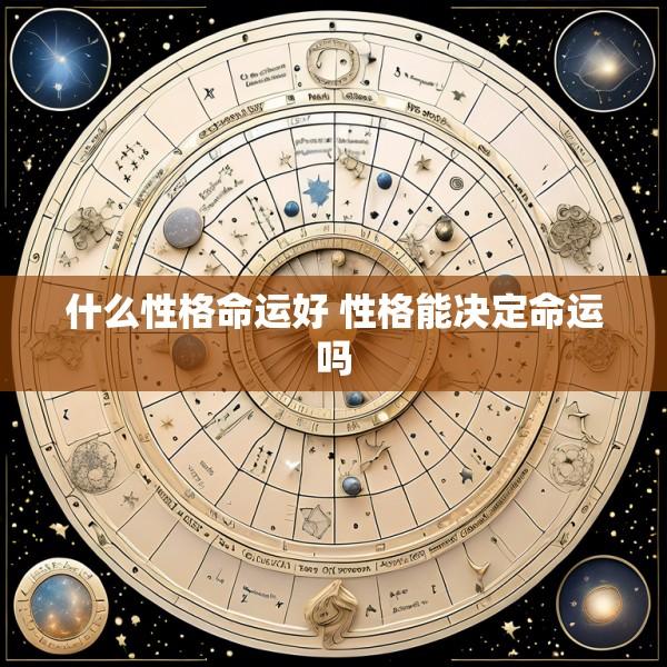 什么性格命运好 性格能决定命运吗