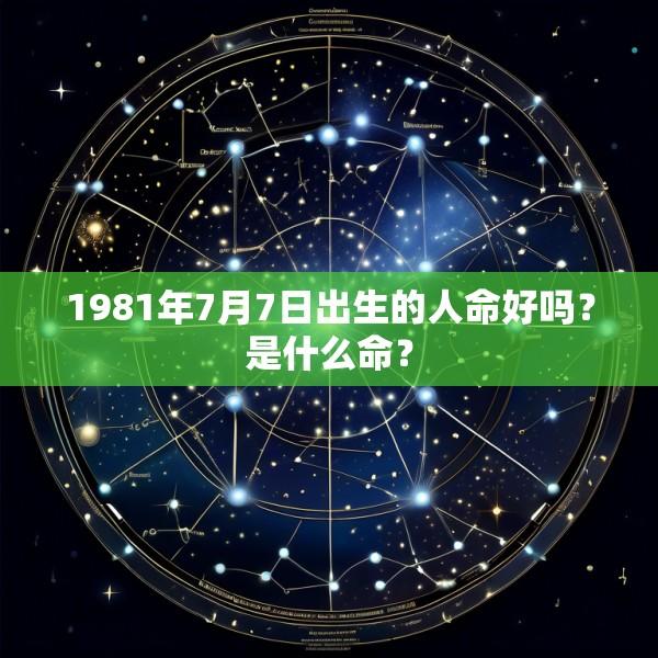 1981年7月7日出生的人命好吗？是什么命？