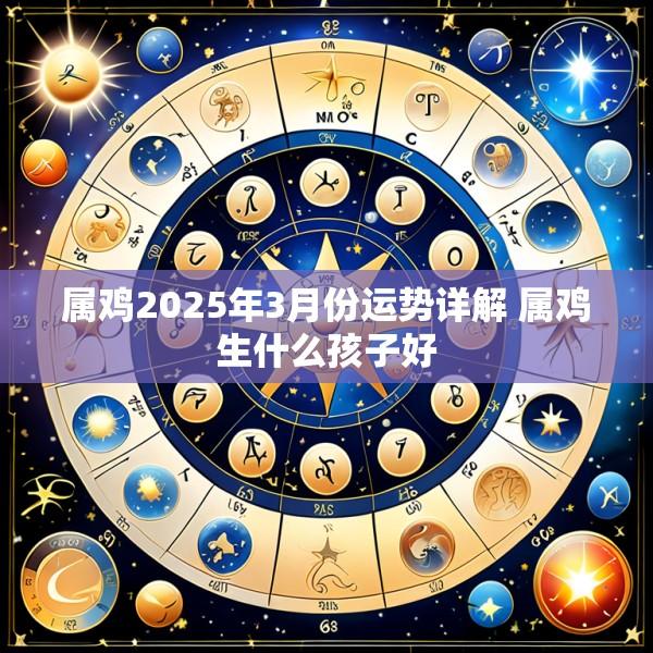 属鸡2025年3月份运势详解 属鸡生什么孩子好