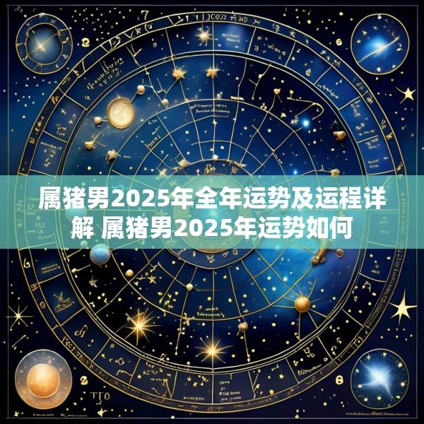 属猪男2025年全年运势及运程详解 属猪男2025年运势如何