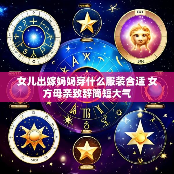 女儿出嫁妈妈穿什么服装合适 女方母亲致辞简短大气