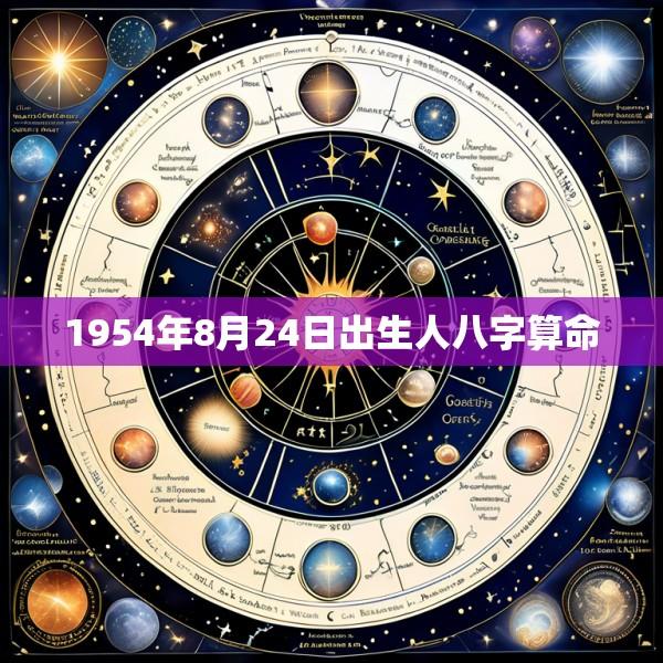1954年8月24日出生人八字算命