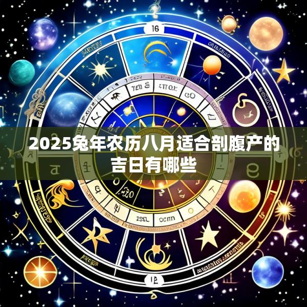 2025兔年农历八月适合剖腹产的吉日有哪些