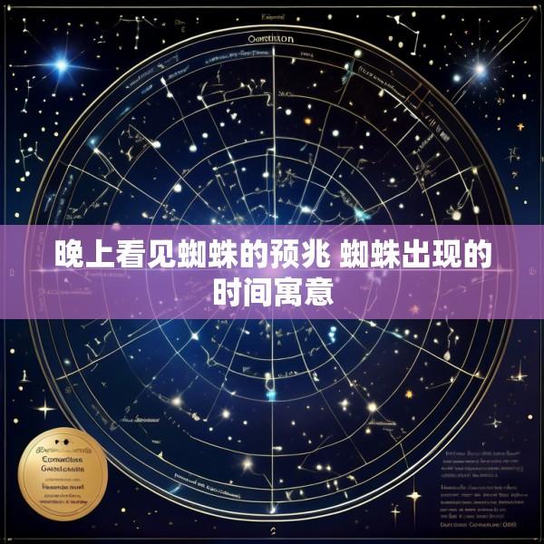 晚上看见蜘蛛的预兆 蜘蛛出现的时间寓意