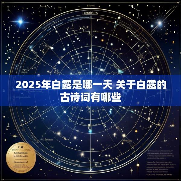 2025年白露是哪一天 关于白露的古诗词有哪些
