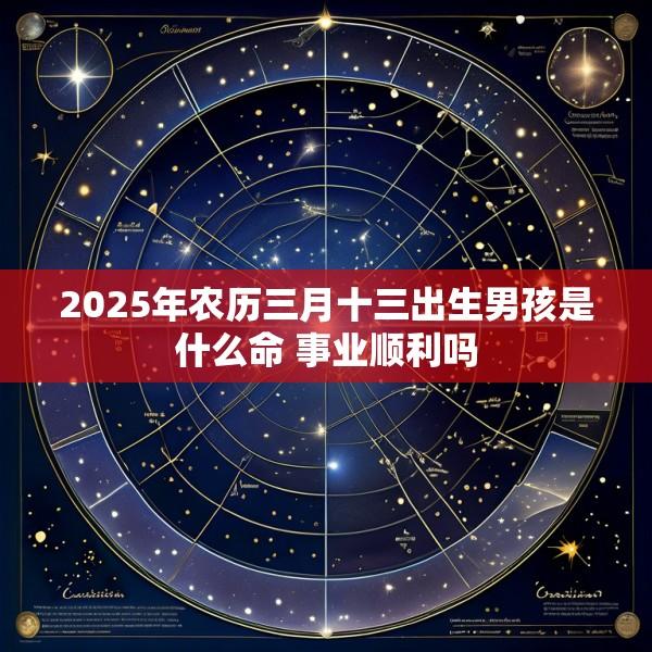 2025年农历三月十三出生男孩是什么命 事业顺利吗