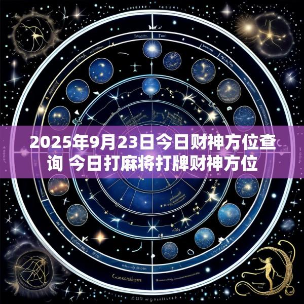 2025年9月23日今日财神方位查询 今日打麻将打牌财神方位