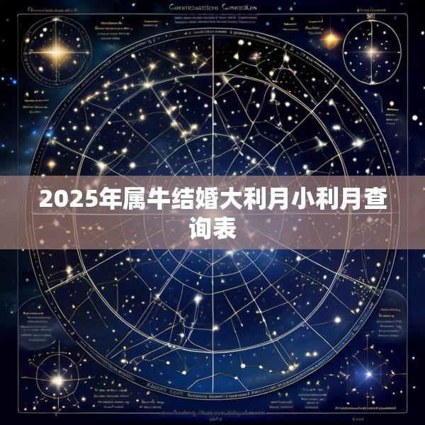 2025年属牛结婚大利月小利月查询表