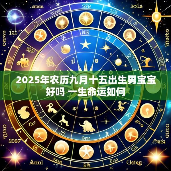 2025年农历九月十五出生男宝宝好吗 一生命运如何
