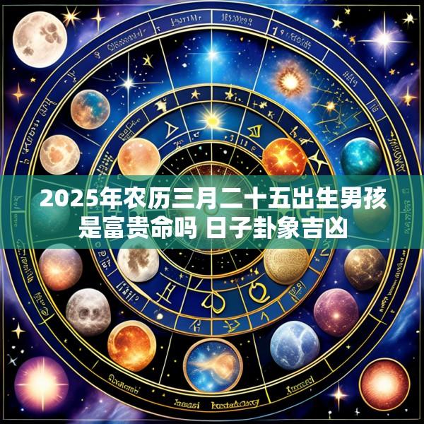 2025年农历三月二十五出生男孩是富贵命吗 日子卦象吉凶