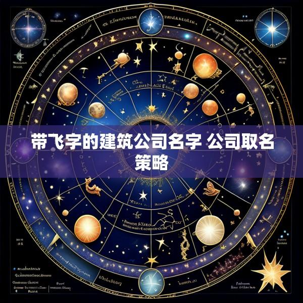 带飞字的建筑公司名字 公司取名策略