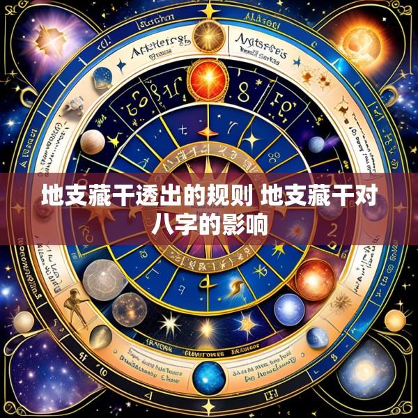 地支藏干透出的规则 地支藏干对八字的影响