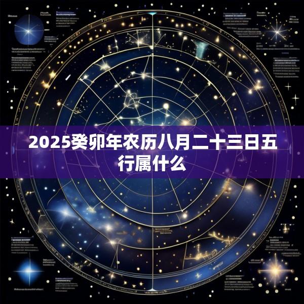 2025癸卯年农历八月二十三日五行属什么