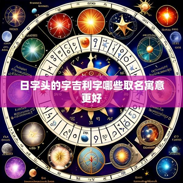 日字头的字吉利字哪些取名寓意更好