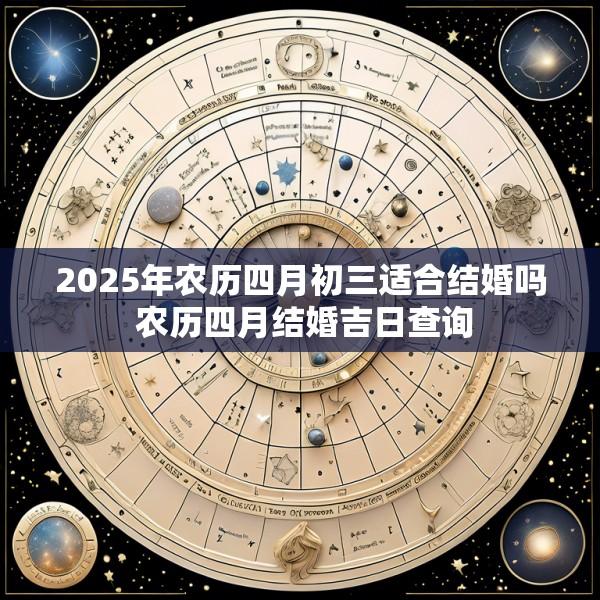 2025年农历四月初三适合结婚吗 农历四月结婚吉日查询